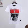 Maglietta da uomo SKULL Motivo geometrico Estate Casual Tee Fashion Ins Style Top Streetwear Allentato Sport di alta qualità Hip-hop Mature Trendy T-shirt 17