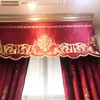 Curtain & Drapes Custom European Flannel Velvet Embroidered Villa Wedding Room Red Cloth Blackout Valance Tulle Drapery C761