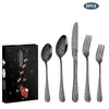 ROSE Golden Flatware Cogerware Set rostfritt stål Tabellekknivgaffel Sked Julkotlär Presentlåda 5st