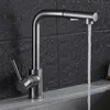 Kitchen Faucets Modern Style Brushed Nickel Pull Out Tap Single Handle Cold & Water Function AT9208BN