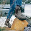 Autumn Winter Men's Chelsea Boots Colored Vintage Leather Boot #6585 211216