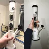 13 inch White G and B Straight Hookah Heady Sprial Dab Rigs Bubbler Ice Glass Water Bong 18.8mm Bowl