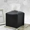 Napkins Tissue Boxes & Napkins 1PCS Box Cover Modern PU Leather Square Holder Decorative Organizer For Bathroom Vanity Countertop