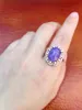 Кластерные кольца модное кольцо на 100%натуральное и настоящий хароайт с большим камнем 925 серебряного серебра штрафа