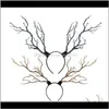 Décorations De Noël Gothique Bois De Cerf Papillon Coiffe Corne De Cerf Arbre Branches Bandeau Bijoux Vintage Mariage Cosplay Halloween Acc Phmqt