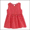 Baby Baby, Kinderen MaternityChildren Meisjes Jurk Kleding Witte Dot Print Rood Katoen Zomer Prinses Bruiloft Jurken Kleding Drop Deliv