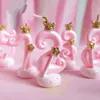 Simpatici accessori per la decorazione di torte con candele a forma di 0-9 a forma di 0-9, toppers per cupcake, forniture per feste per baby shower