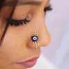 Nose Cuff Spiral Fake Piercing Nose Ring Evil Eye Copper Ear Hoop Septum Nose Clip Nariz Non-Piercing Ring Stud Jewelry