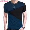 T-shirt pour hommes coupe ajustée col rond T-shirt hommes chemise à manches courtes T-shirt décontracté hauts chemise courte taille M-3XL