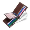 حظر الرجال جلد طبيعي المحفظة محفظة حامل بطاقة صغيرة صغيرة الذكور عملة حقيبة محافظ