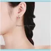 Stud Jewelrystud 925 Sterling Sier Zircon Star Moon Charm Earrings for Women Girls Wedding Party Korean Fashion Jewelry Pendientes EH687 DRO