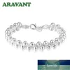 925 Argent Tissage Perles Chaîne Bracelet Pour Les Femmes De Mariage De Mode Bijoux Cadeaux Usine prix expert conception Qualité Dernier Style Statut D'origine