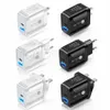 18W PD Typ C Charger QC3.0 EU US UK USB C Wall Chargers Adapter för iPhone 15 11 12 13 14 HTC Samsung B1