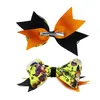 Haaraccessoires 5.3 inch Halloween Bows Barrettes Ghost Pumpkin Baby Meisjes Haarkleur Bowknot Haarspeld Meisje Haarspelden Kinderen M3606