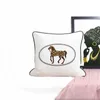 Cushion/Decorative Pillow Luxury Living Room Sofa Decorative Case Embroidered Horse Cushion Cover El Bedroom Bedside Square Throw Pillowcase Best quality