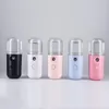 5 colores Mini Nano Mist Sprayer Limpiadores de vapor Cuerpo facial Nebulizador Vapor Hidratante Herramientas para el cuidado de la piel 30 ml Spray facial Instrumentos de belleza FHL399-WY1579