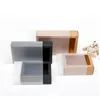 Gift Wrap 10st Kraft Paper Box med Frosted Transparent Cover Drawer Style Cardboard för dock Förpackningssmycken Gift13025981