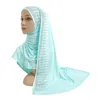 Mode Muslim Hijabs Kvinnor Bomull Jersey Lång Headscarf Rhinestone Shawl Scarves Islamic Arabiska Scarf Headwrap Plain Headwear 165 * 52cm