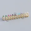 INZAReal 925 boucles d'oreilles en argent Sterling Zircon coloré pour les femmes de mode fête Turquoise bijoux fins accessoires mignons Huggie