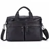 Men Genuine Leather Large Laptop Business Travel Briefcase Messenger Shoulder Bags