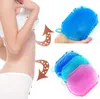 Gants de bain Exfoliation Brosse de douche pour le nettoyage du corps Brosses exfoliantes Sile Scrubber Gant de gommage Spa Outil de bain SN2205