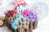 Couronnes de fleurs décoratives 144 pièces/lot bricolage fête de mûrier artificiel Mini Bouquet de verre de soie boîte de fil d'étamine cadeau de décoration de mariage