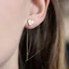 Boucles d'oreilles de coeur de pêche à la pêche