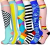 Chaussettes de compression Bas Bonneterie Femmes Hommes 20-30 mmHg Soutien Genou Haute Chaussette pour Course À Pied Sport Randonnée Vol Voyage Circulati259L