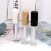 8ml Vacío Claro Brillo de labios Tubos Esmalte Pincel Varita Maquillaje Recargable DIY Envase Cosmético Lápiz labial LOils Blam Botellas transparentes con tapones de goma