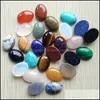 Stone Loose Beads Jewelry Natural Mixed Oval Flat Base Cab Cabochon Cystal For Necklace Earrings & Clothes Aessories Making Wholesale Drop D