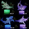 Ilusão 3D LED Lâmpada Dolphin Baleia Oceano Série 40 Padrões Base Luz Base Colorido Night Luzes De Mesa Decoração Presente da Criança