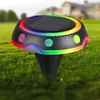 RGB LED Solar Light Color-Changing Ground Buried Garden Lawn Path Outdoor Lamp - Typea