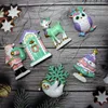 Christmas Decorations Lovely Theme Hanging Ornament Color Resin Tree Pendant For Home Living Room Garden Decoration Drop Ornaments