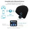 Handy-Ohrhörer Bluetooth Hat Musie Beanie Cap V4.1 Stereo Wireless Kopfhörer Lautsprecher Mikrofon Freisprecheinrichtung für iPhone 7 Samsung Galaxy S7 Musics Hüte