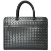 Briefcases Men's Briefcase Genuine Leather Computer Laptop Bags Men Handbag Office Business Travel Bag Woven Man For Documents