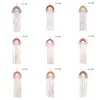 Children Hairpins Hair Accessories Storage Belt Hanging Decorative Woven Rainbow INS Nordic Style Wall Hang Finishing Belts Rack HHC7119