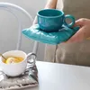 Tasses à café en céramique créatives avec assiettes en forme d'oreiller ensemble de tasses à thé personnalisées accessoires de table à la maison décor cadeaux uniques pour elle