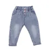 Jeans per ragazze Motivo a cuore Jeans per bambina Jeans primavera autunno Jeans per bambini Stile casual Abbigliamento per bambini 210412