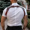 Bras Zestawy CEA Brązowe Skórzane uprząż Mężczyźni Gay Paski Paski Fetysz Body Bondage Bdsm Rave Odzież dla dorosłych Sex Sissy Bielizna