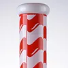 Estilo navideño Tubo recto Cachimbas Grandes Bongs Vaso de vidrio grueso Bong Tuberías de agua 18.8 mm Junta hembra WP21102