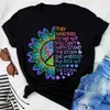 Tshirt Donna I Am The Storm Lettera Stampa T-shirt grafica Unico Streetwear Elegante Top Abbigliamento femminile Designer Camicia floreale estetica X0628