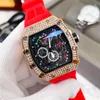 Mode mannen vrouwen kijken rubberen skeleton diamant horloges paar geschenken ijsklok Montre de luxe