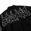 Hip Hop Baseball Jacket Coat Men Broder Broderi Streetwear Leather Sleeve Patchwork Varsity College Mode Vintage 211214