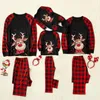 Xmas Family Christmas Dopasowanie Piżama Zestaw Piżamy Setwear 2 sztuk Zestawy Top + Spodnie Mężczyźni Kobiety Dzieci Dziecko Rodzinne Dopasowanie Odzież Stroje H1014