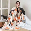 Luxury Brand Winter Scarf Women Horse Print Soft Cashmere Warm Pashmina Scarves Wrap Thick Long Shawl Bufanda Stoles Hijab 2111105637440