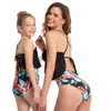Aile Anne Kızlar Seksi Bikini Kadın Mayo Çocuk Bebek Çocuk Plaj Mayo Biquini Vücut Suit 210417