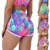 Ladies Tie-Dye Seamless Gym Shorts Kvinnor Skinny Sport Shorts Fitness Shorts Running Workout Leggings Kvinna Sportkläder 210515