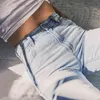 Jean Denim bleu clair avec fermeture éclair au dos pour femme, pantalon crayon slim, taille haute, Streetwear, Sexy, collection automne-hiver 2020