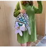 Mode Gilrs Squins Sirène Sac À Dos Enfants Brillant Queue De Poisson Forme Laser Épaules Sacs Gilrs Été Voyage Sac À Dos pour Enfants