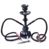 Juego de cachimba árabe recta, accesorios de producto terminado, cachimba de doble tubo pequeño, tubos rectos